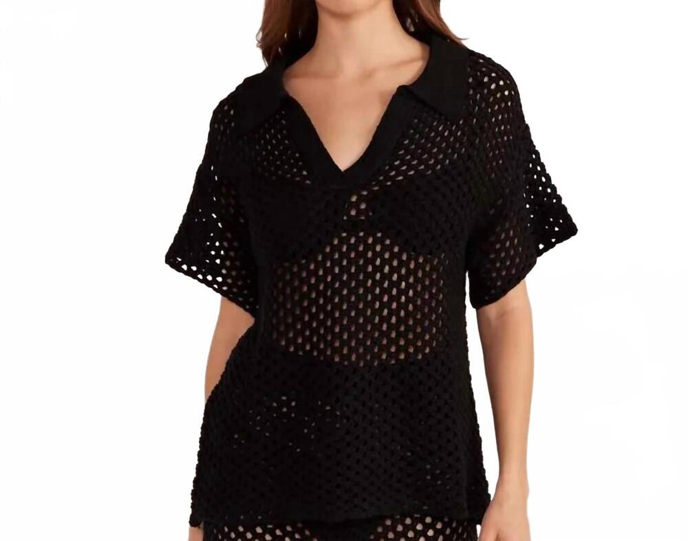 NEW MINKPINK gayla crochet top in black